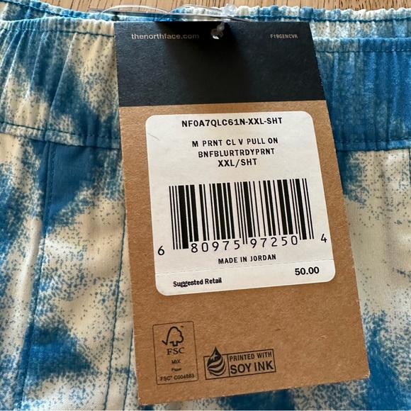 The North Face Printed Class V Pull On Shorts 5” Mens Size XXL Relaxed Fit - Picture 4 of 9